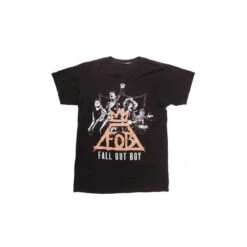 HTC VINTAGE FALL OUT BOY LUX T-SHIRT MIX BLACK