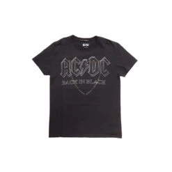 HTC VINTAGE AC/DC B.I.B. STUDDED T-SHIRT MIX BLACK