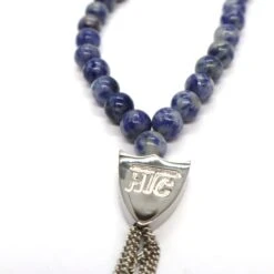 MYSTERY SHIELD NECKLACE SODALITE -Clothing Discounts 25SHTCO001 MISTERYSHIELDNECKLACE SOLIDATE 03