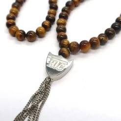 MYSTERY SHIELD NECKLACE TIGER EYE -Clothing Discounts 25SHTCO001 MISTERYSHIELDNECKLACE TIGEREYE 03